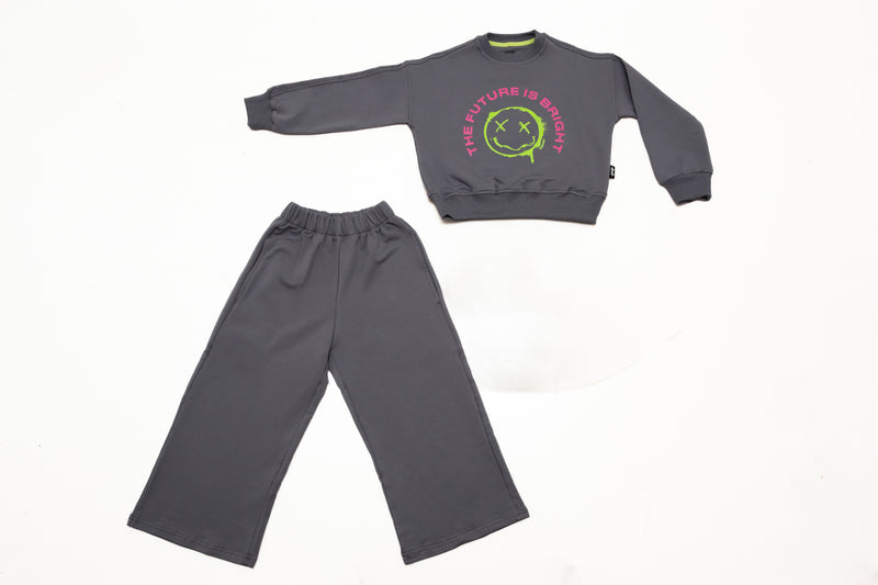 Load image into Gallery viewer, Girl Sweatshirt and Pants Set - The Future is Bright
