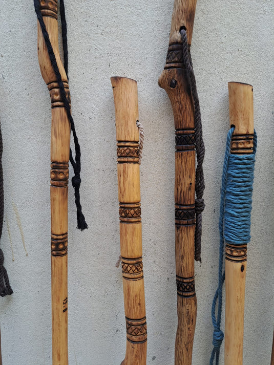Traditional Lebanese Oak Hiking Stick with Rope Handle