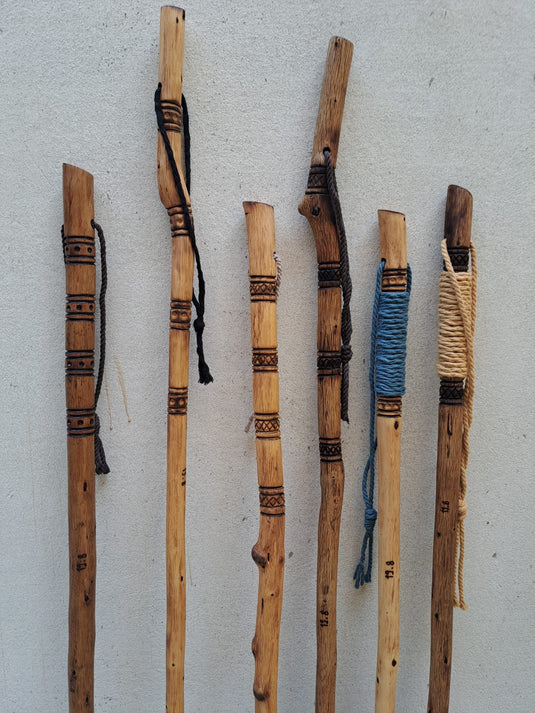 Traditional Lebanese Oak Hiking Stick with Rope Handle