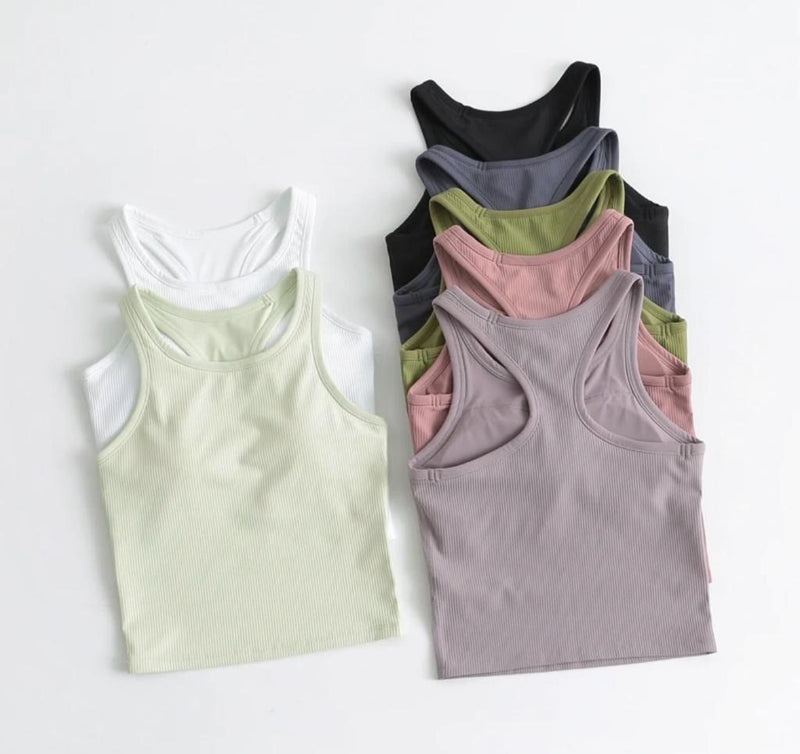 Load image into Gallery viewer, Seamless Padded Running Tank Top
